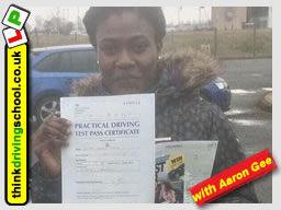 5 Star review of think Driving School Passed with think driving school in April 2018 and left this 5 star review