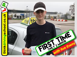 5 Star review of think Driving School Passed with think driving school in April 2018 and left this 5 star review