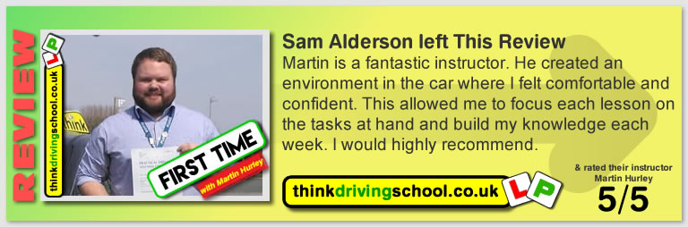 5 Star review of think Driving School Passed with think driving school in April 2018 and left this 5 star review
