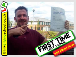 5 Star review of think Driving School Passed with think driving school in May 2018 and left this 5 star review