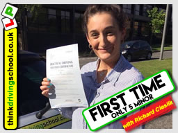 5 Star review of think Driving School Passed with think driving school in May 2018 and left this 5 star review