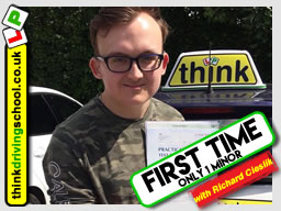 5 Star review of think Driving School Passed with think driving school in May 2018 and left this 5 star review