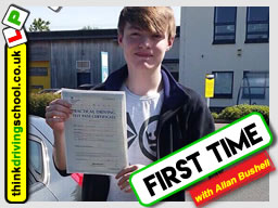 5 Star review of think Driving School Passed with think driving school in June 2018 and left this 5 star review