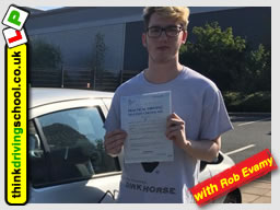 5 Star review of think Driving School Passed with think driving school in July 2018 and left this 5 star review