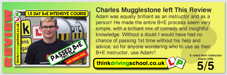 5 Star review of think Driving School Passed with think driving school in August 2018 and left this 5 star review