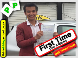 Passed with think driving school in October 2015