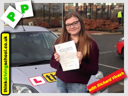 Passed with think driving school in January 2016