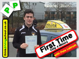Passed with think driving school in February 2016