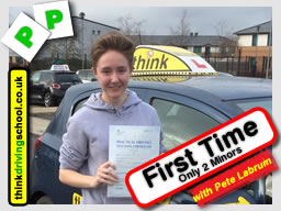 Passed with think driving school in February 2016