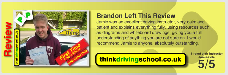 Passed with think driving school in May 2015