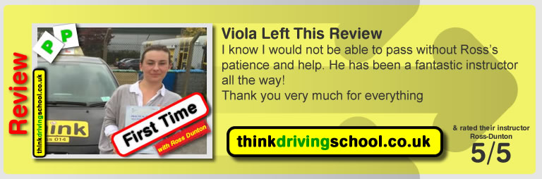 Passed with think driving school in October 2015