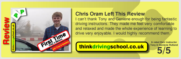 Passed with think driving school in November 2015