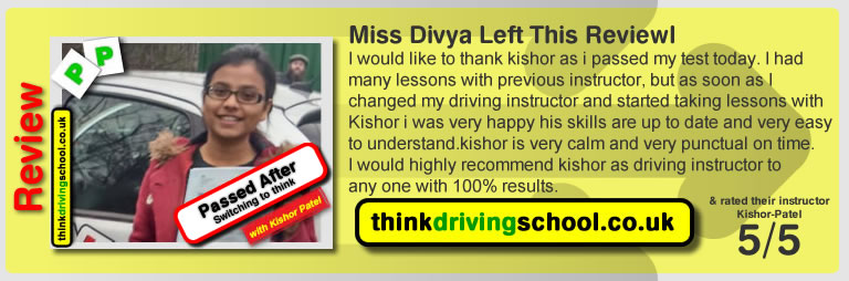 Passed with think driving school in December 2015