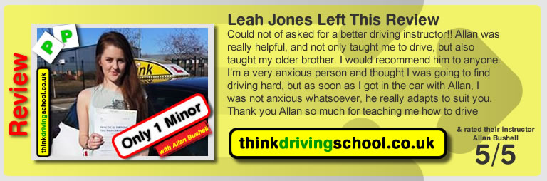 Passed with think driving school in March 2016