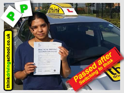 Passed with think driving school in october 2014