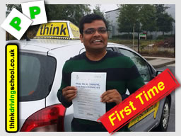 Passed with think driving school in october 2014