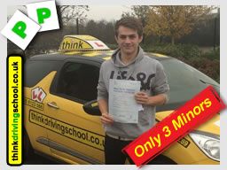 Passed with think driving school in Decemeber 2014