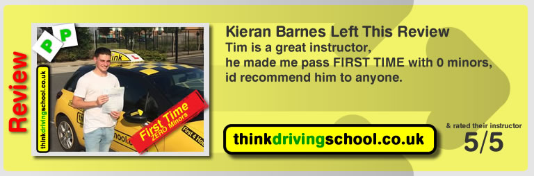 Passed with think driving school in september 2014