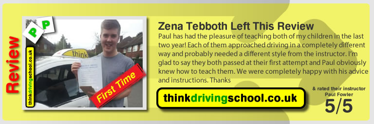 Passed with think driving school in october 2014