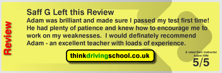 Passed with think driving school in october 2014