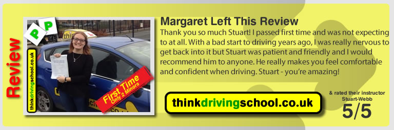 Passed with think driving school in Decemeber 2014