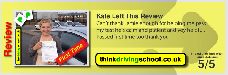 Passed with think driving school in January 2015