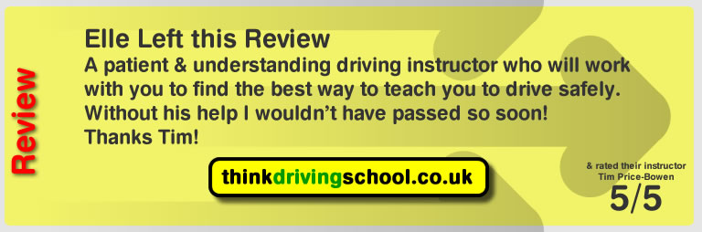 Passed with think driving school in January 2015