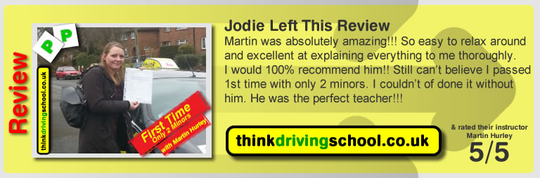 Passed with think driving school in February 2015