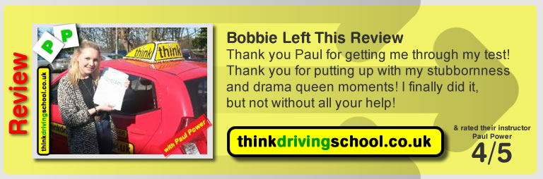 Passed with think driving school in March 2015